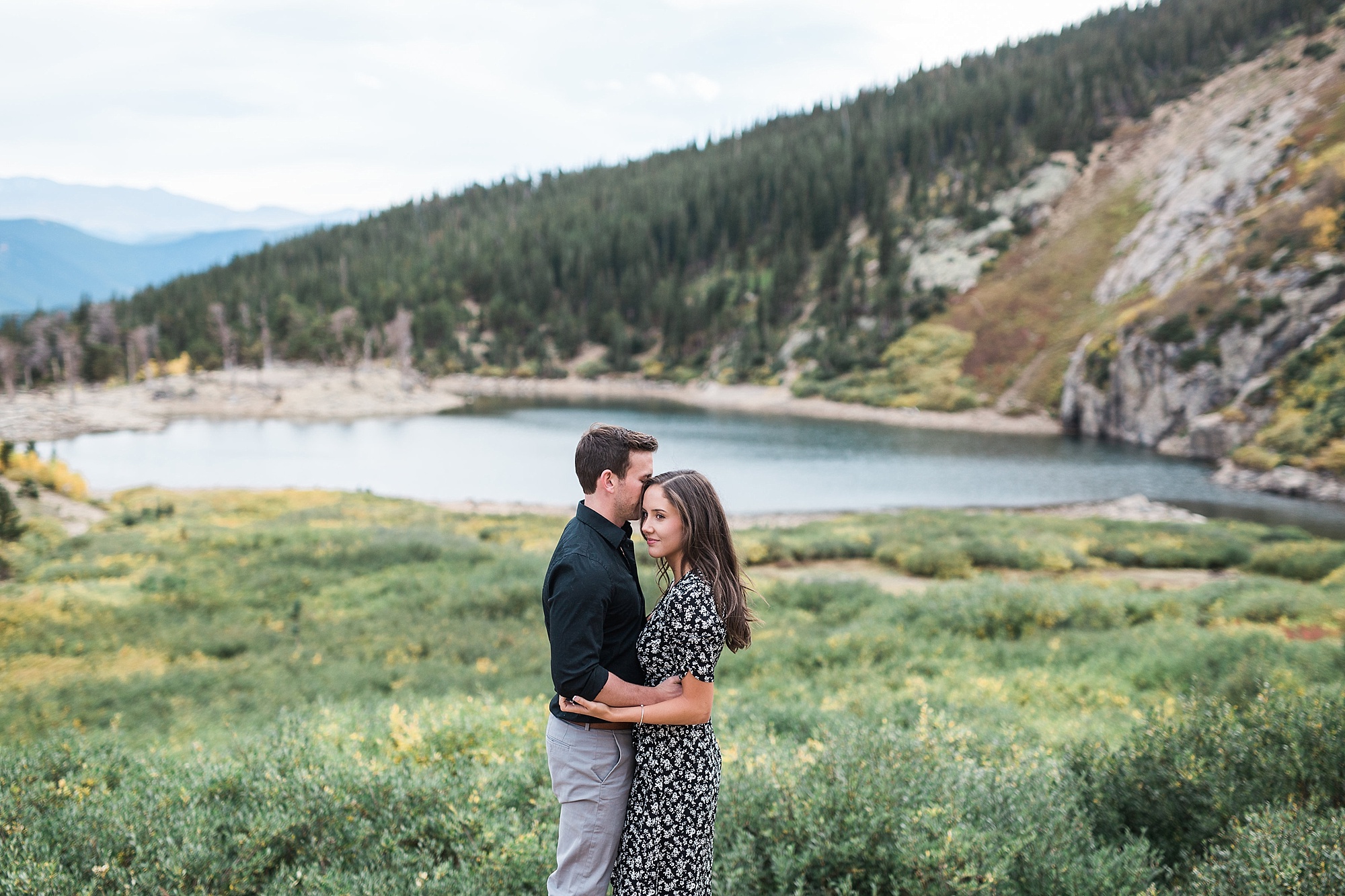 kali and jt st mary's glacier engagement session wedding colorado hazel and lace photography