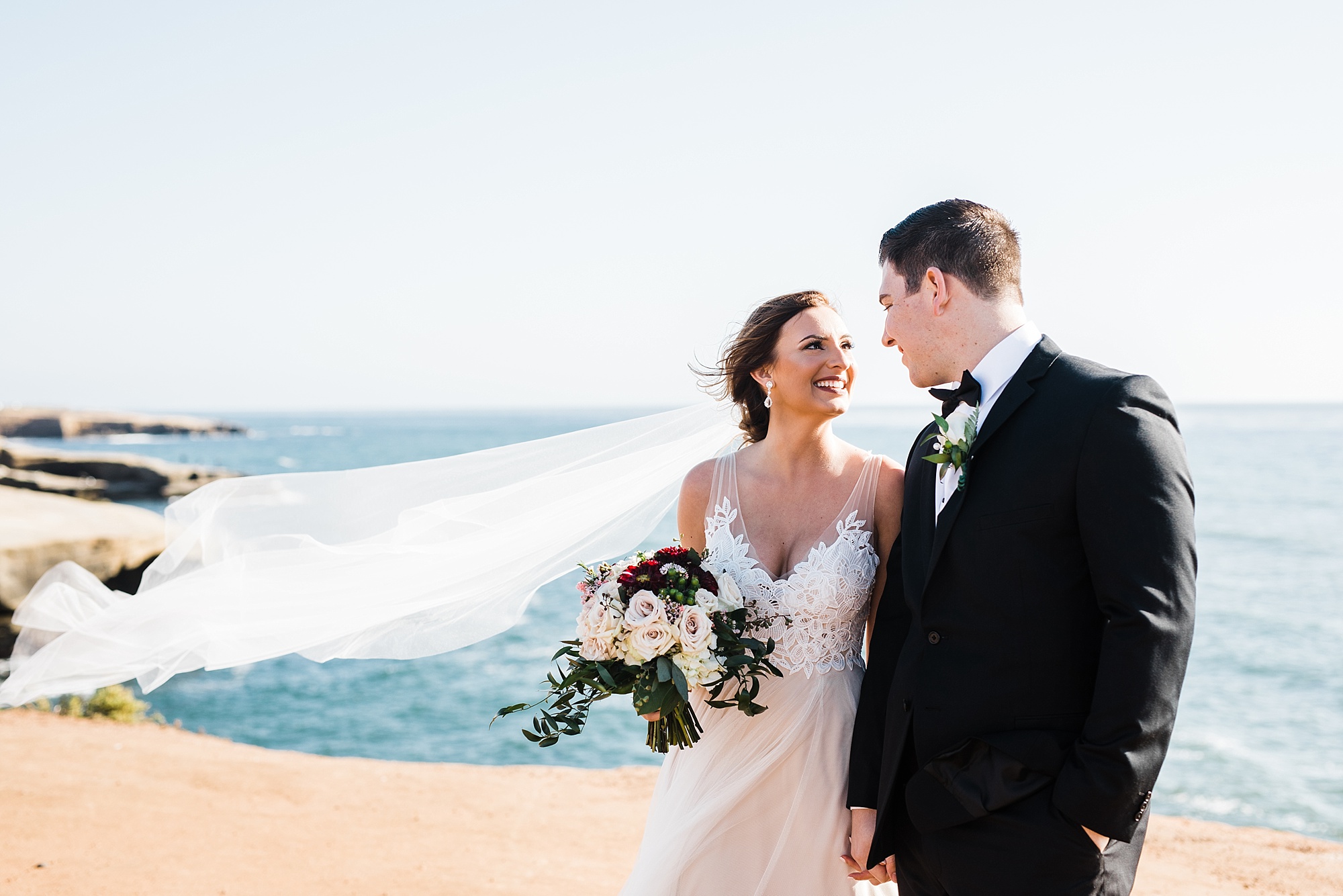 haley and luke wedding sunset cliffs san diego california elopement wedding hazel and lace photography