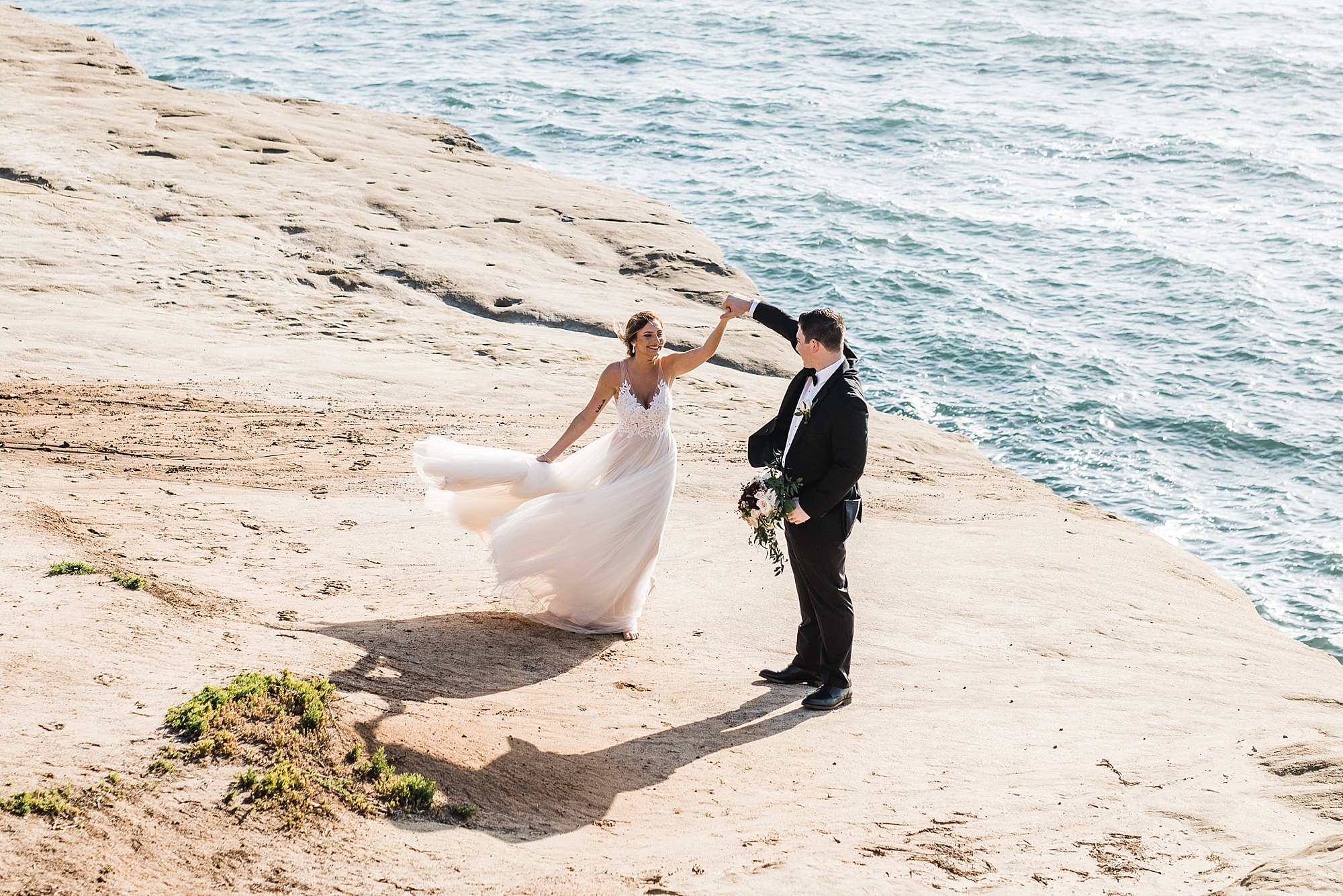 haley and luke wedding sunset cliffs san diego california elopement wedding hazel and lace photography