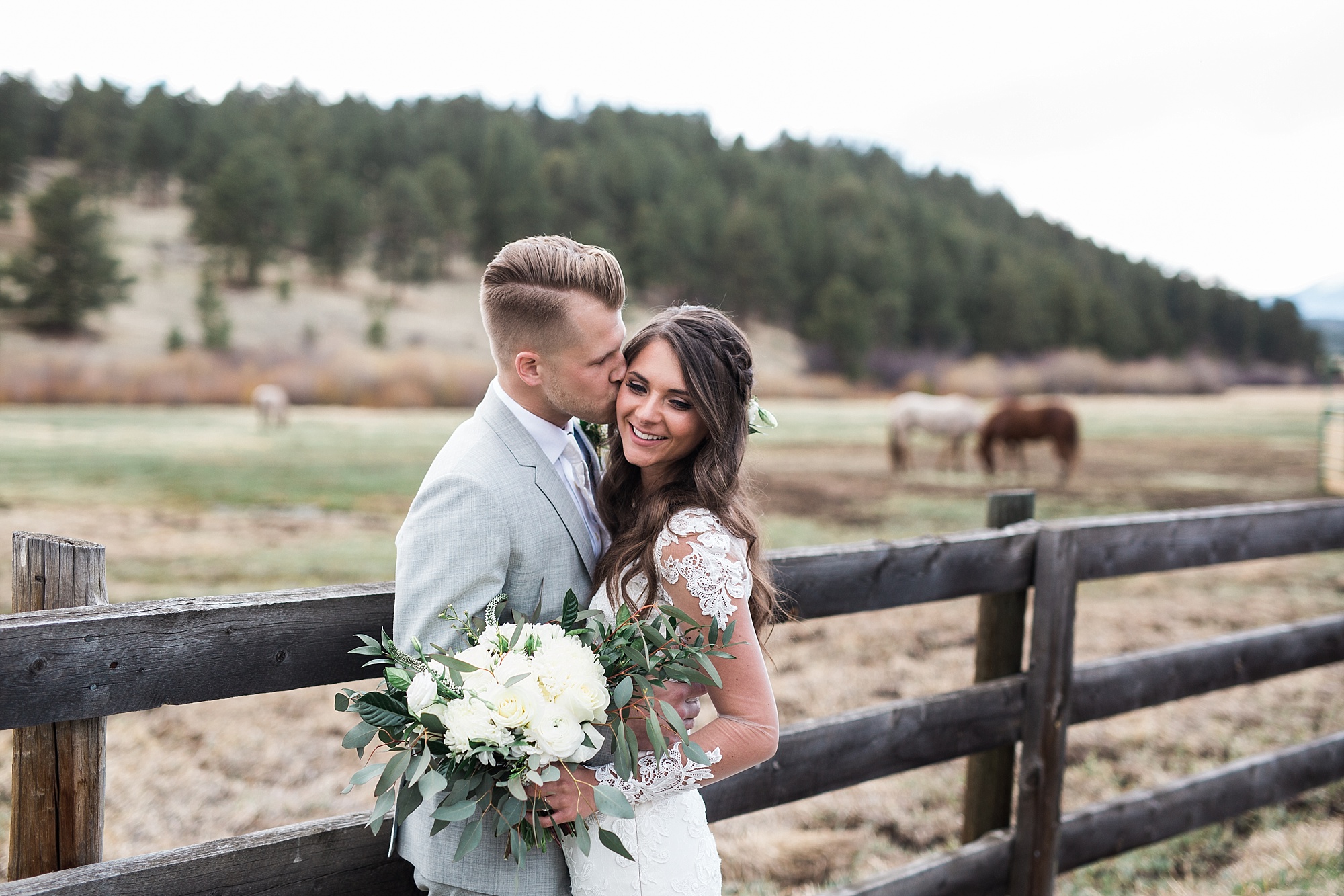 sarah and reagan deer creek valley ranch colorado wedding hazel and lace photography