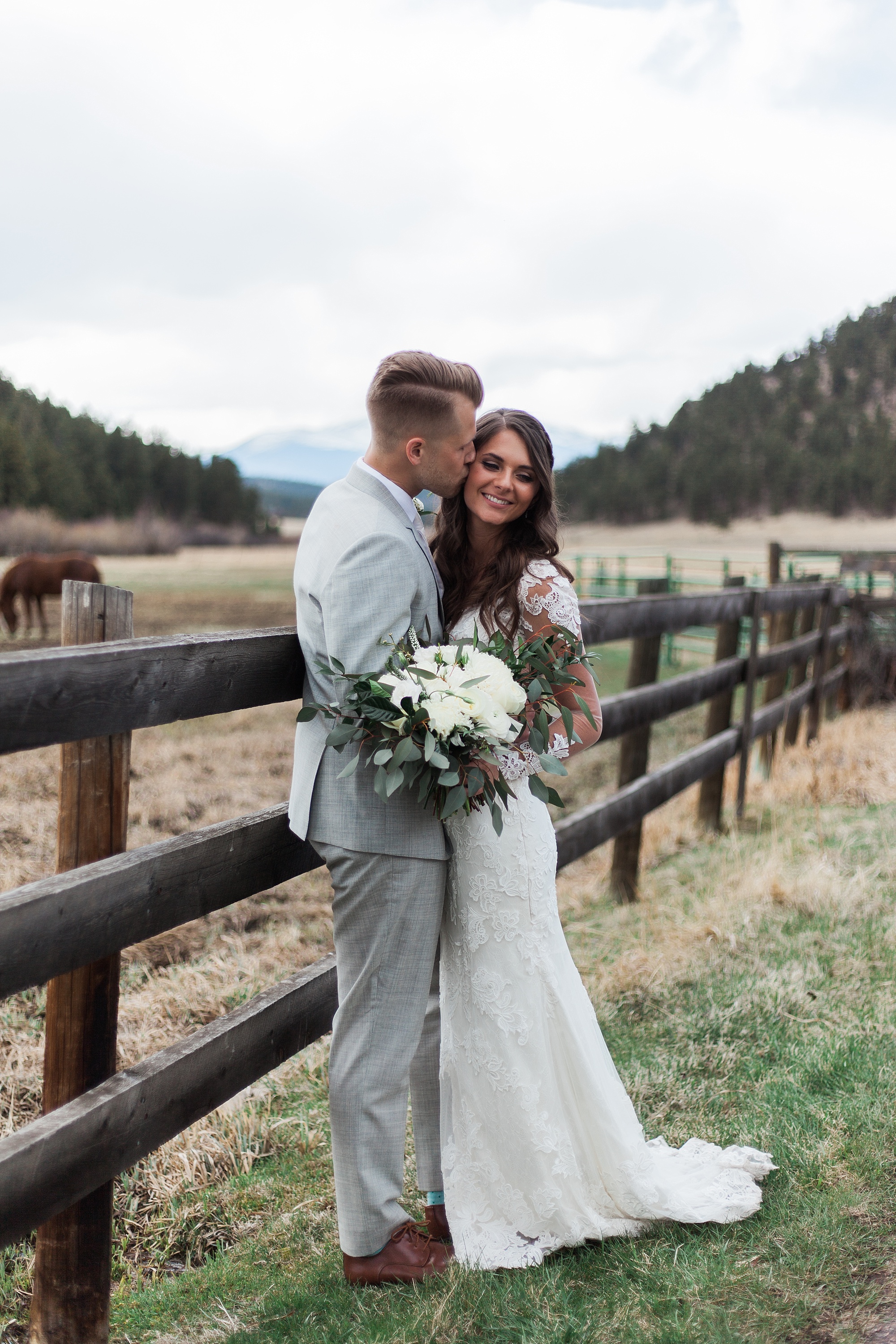 sarah and reagan deer creek valley ranch colorado wedding hazel and lace photography