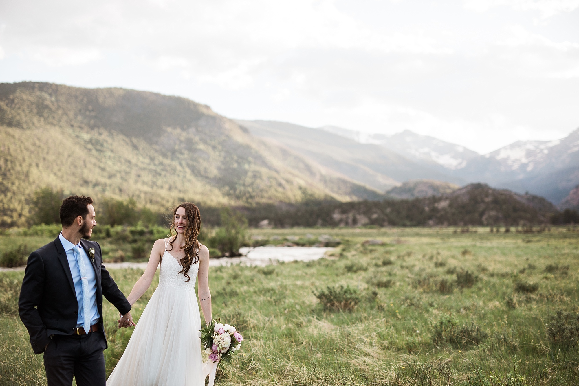 kelly and jorge moraine park rocky mountain national park colorado wedding hazel and lace photography
