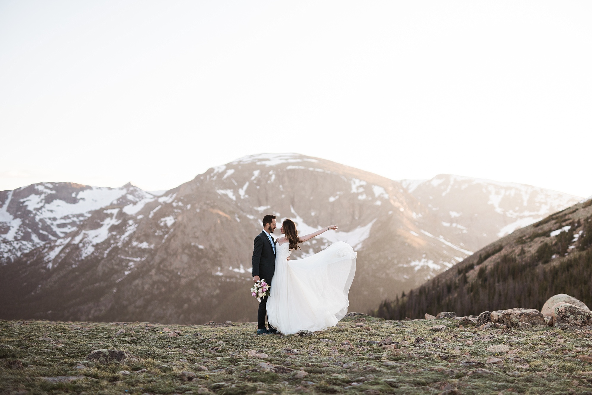 kelly and jorge trail ridge road rocky mountain national park colorado wedding hazel and lace photography