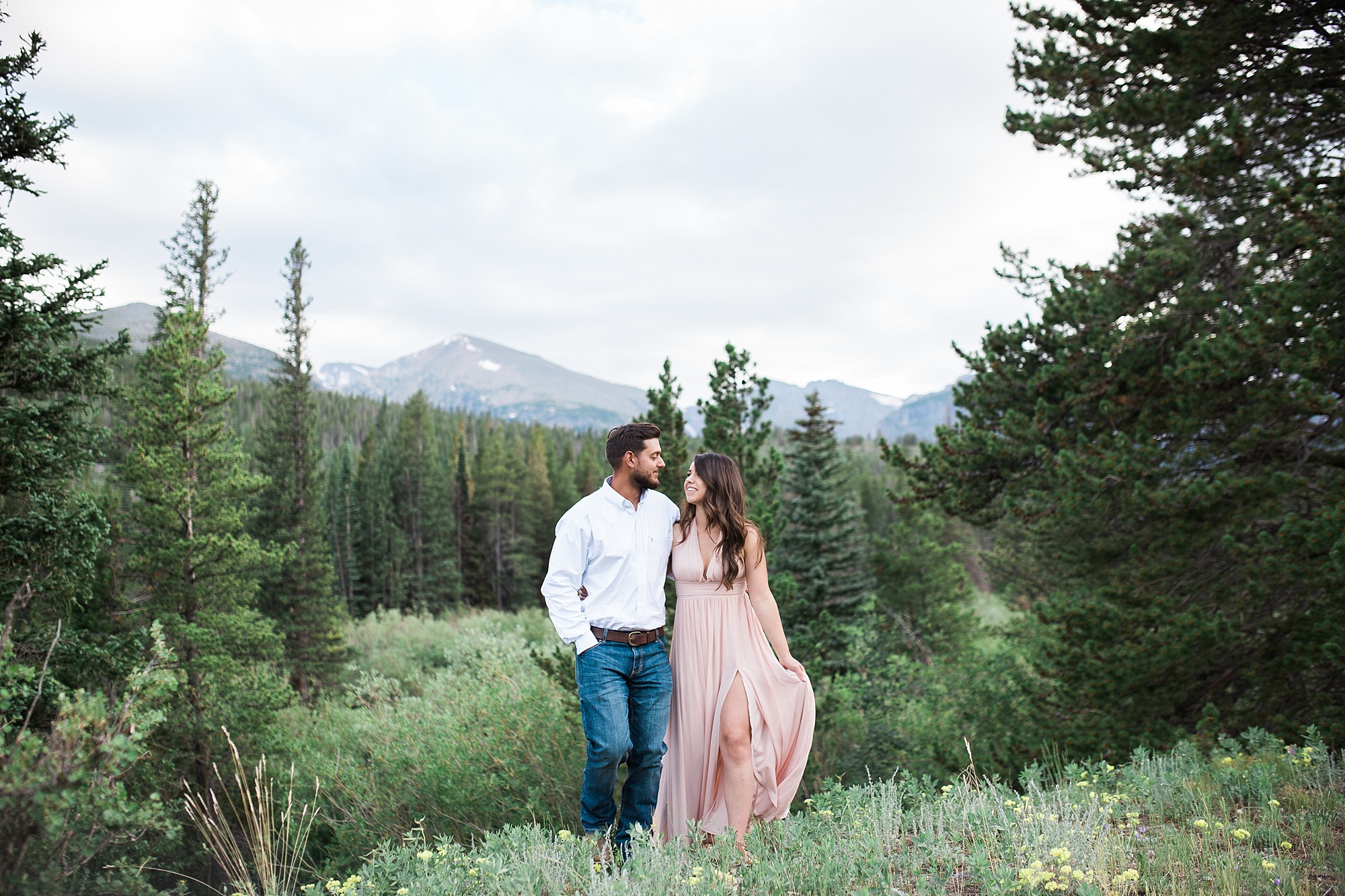 katy and justin rocky mountain national park engagement session hazel and lace photography colorado wedding photographer