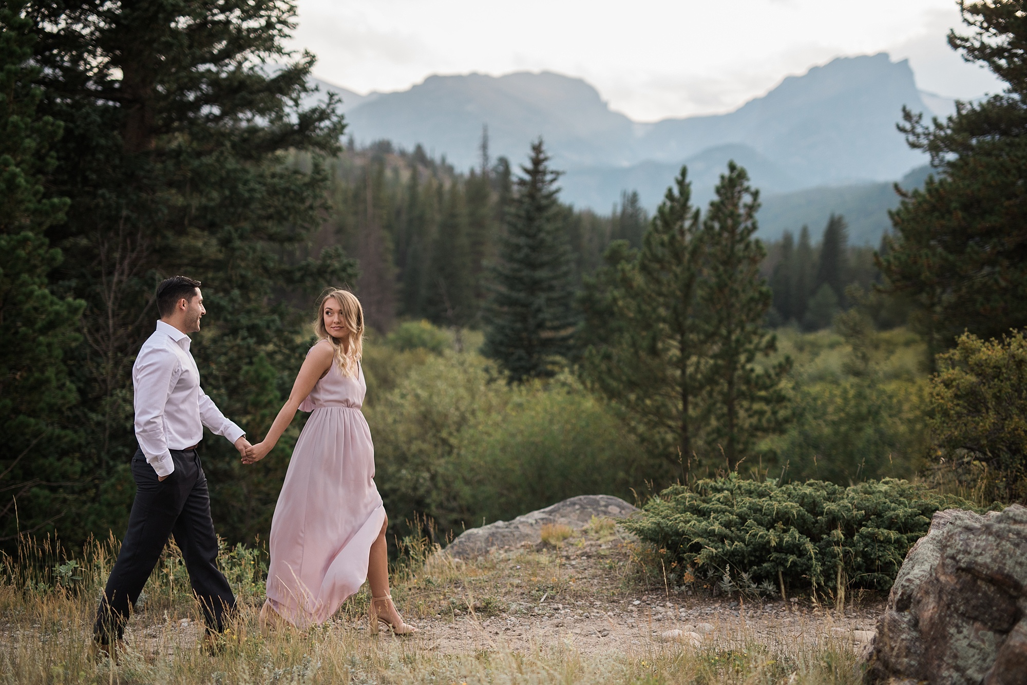 bayli and andres engagement session colorado wedding rocky mountain national park hazel and lace photography