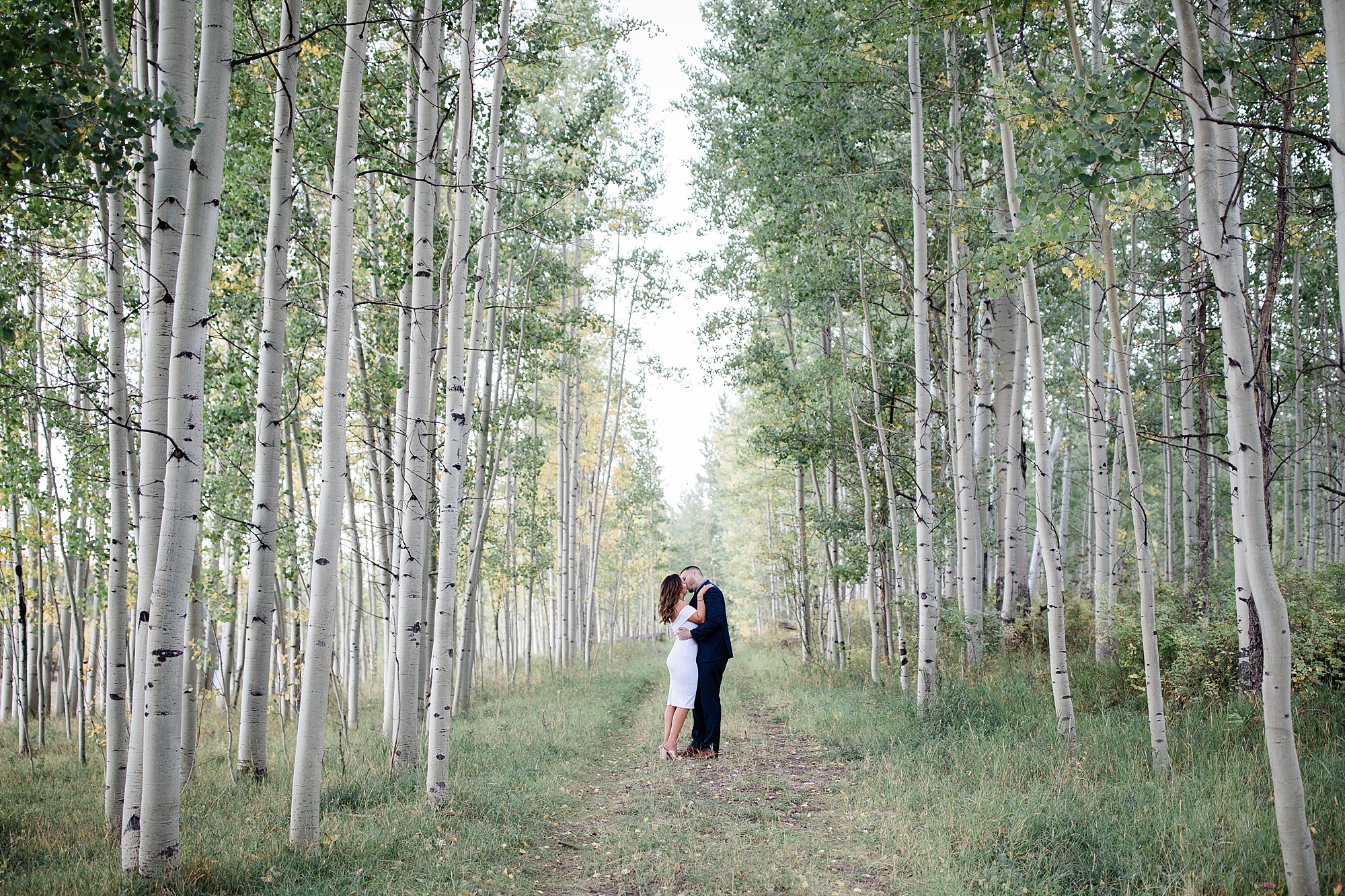 sarah and cameron durango engagement session colorado wedding fall aspen trees hazel and lace photography