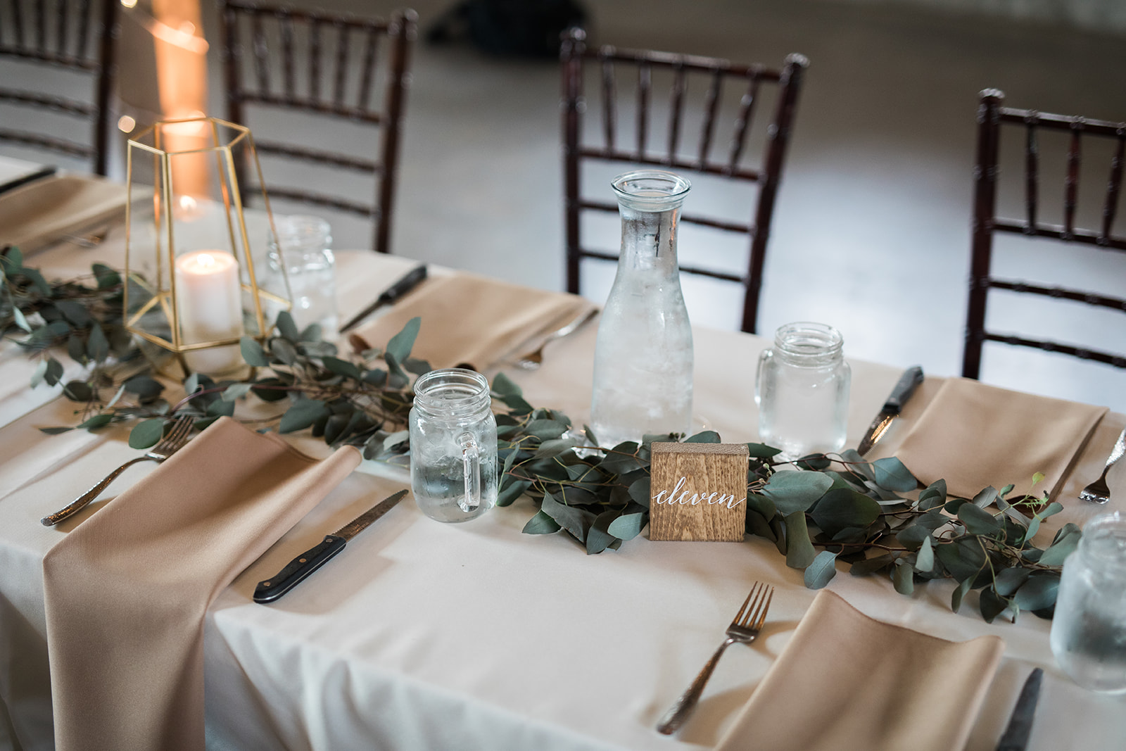 table details at reception raccoon creek colorado wedding
