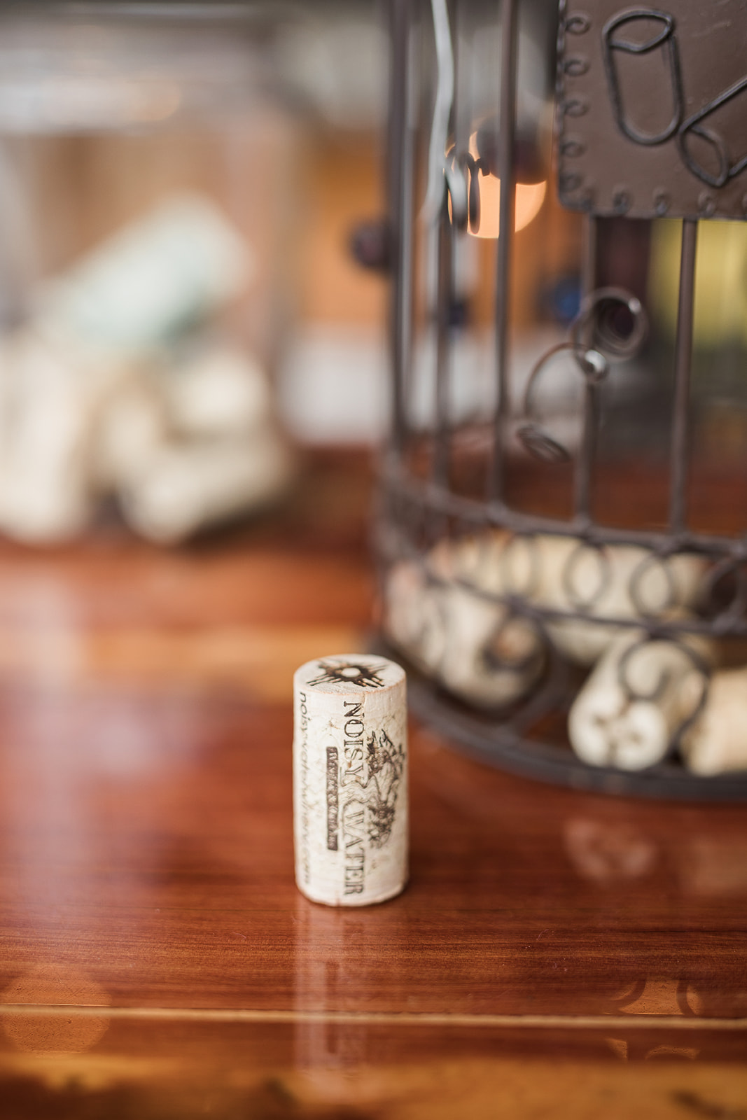 corks for wine bottles at winery wedding