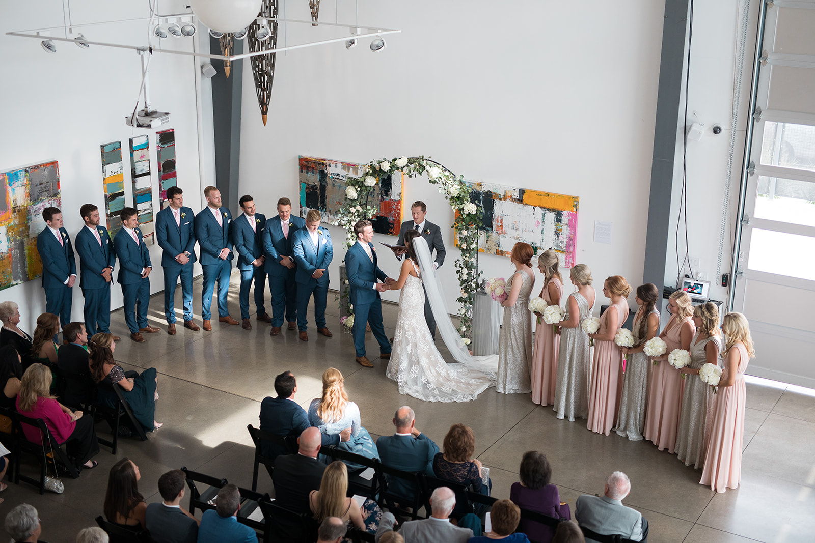 wedding ceremony at Denver Space Gallery