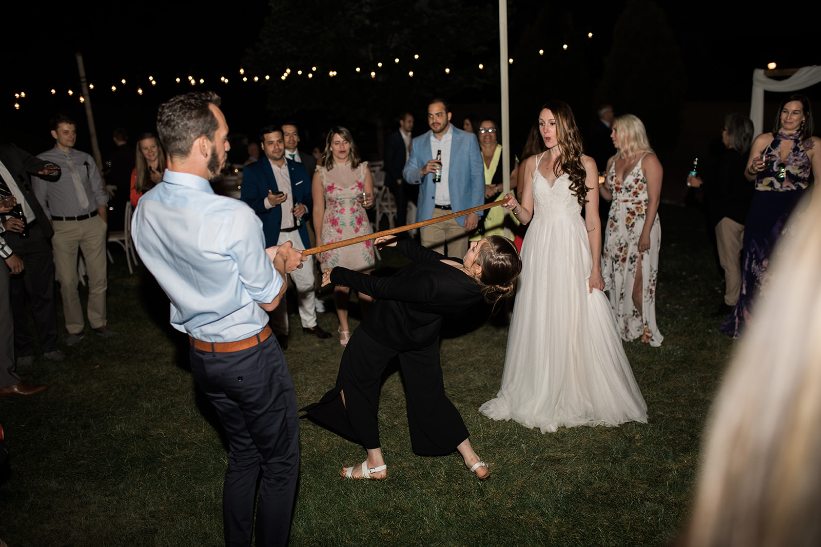 guests enjoy dancing at reception