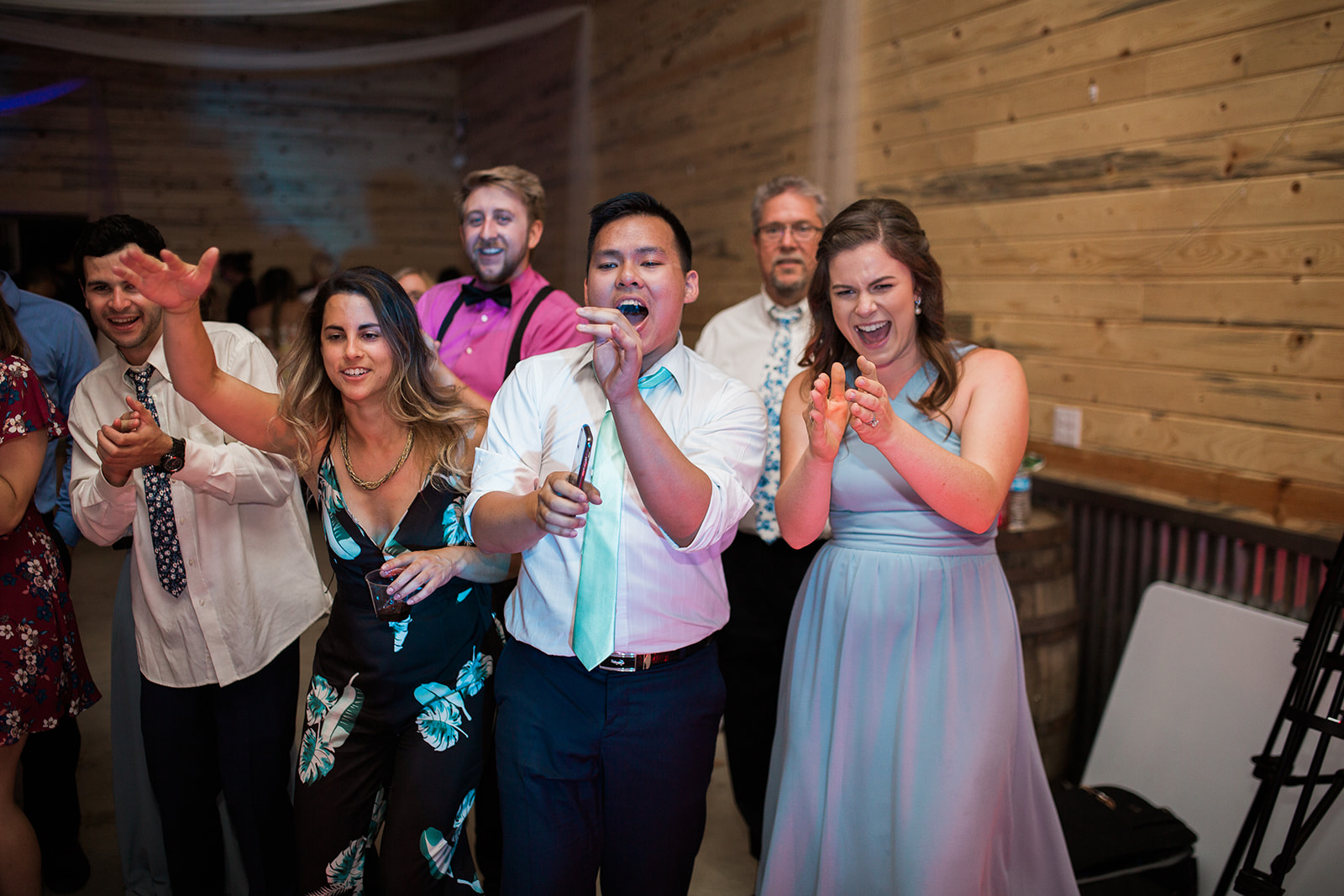 wedding reception dancing at Colorado mountain lodge wedding