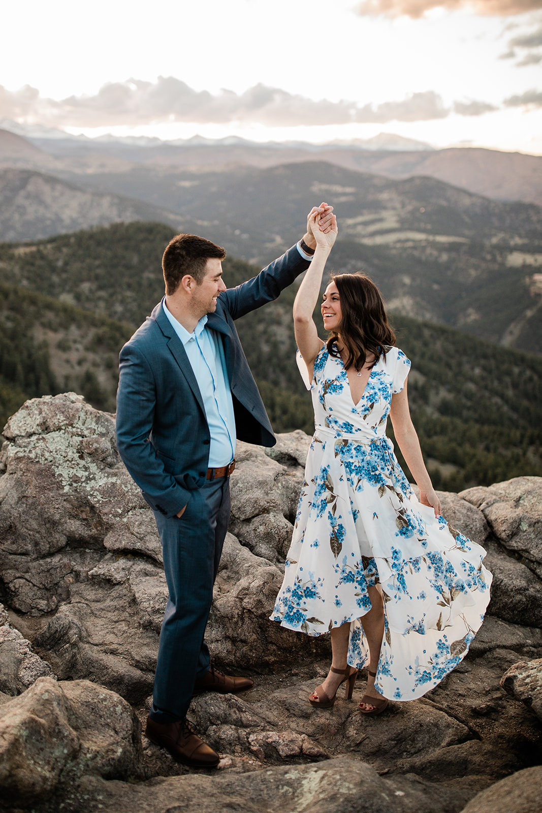 Amber and Jesse engagement photos at Lost Gulch Lookout, Boulder Colorado