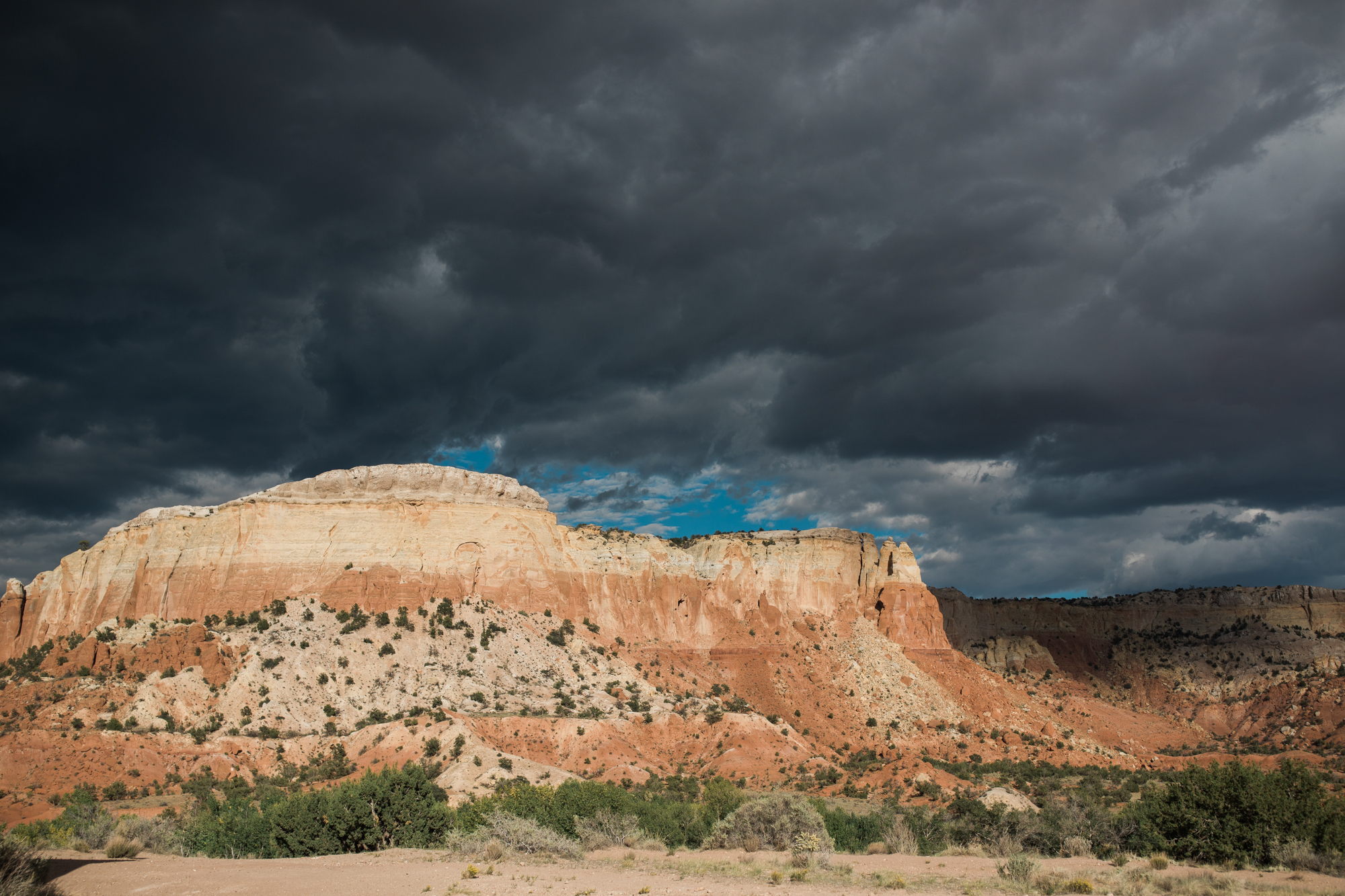 storm clouds at Ghost Ranch in Abiquiu New Mexico