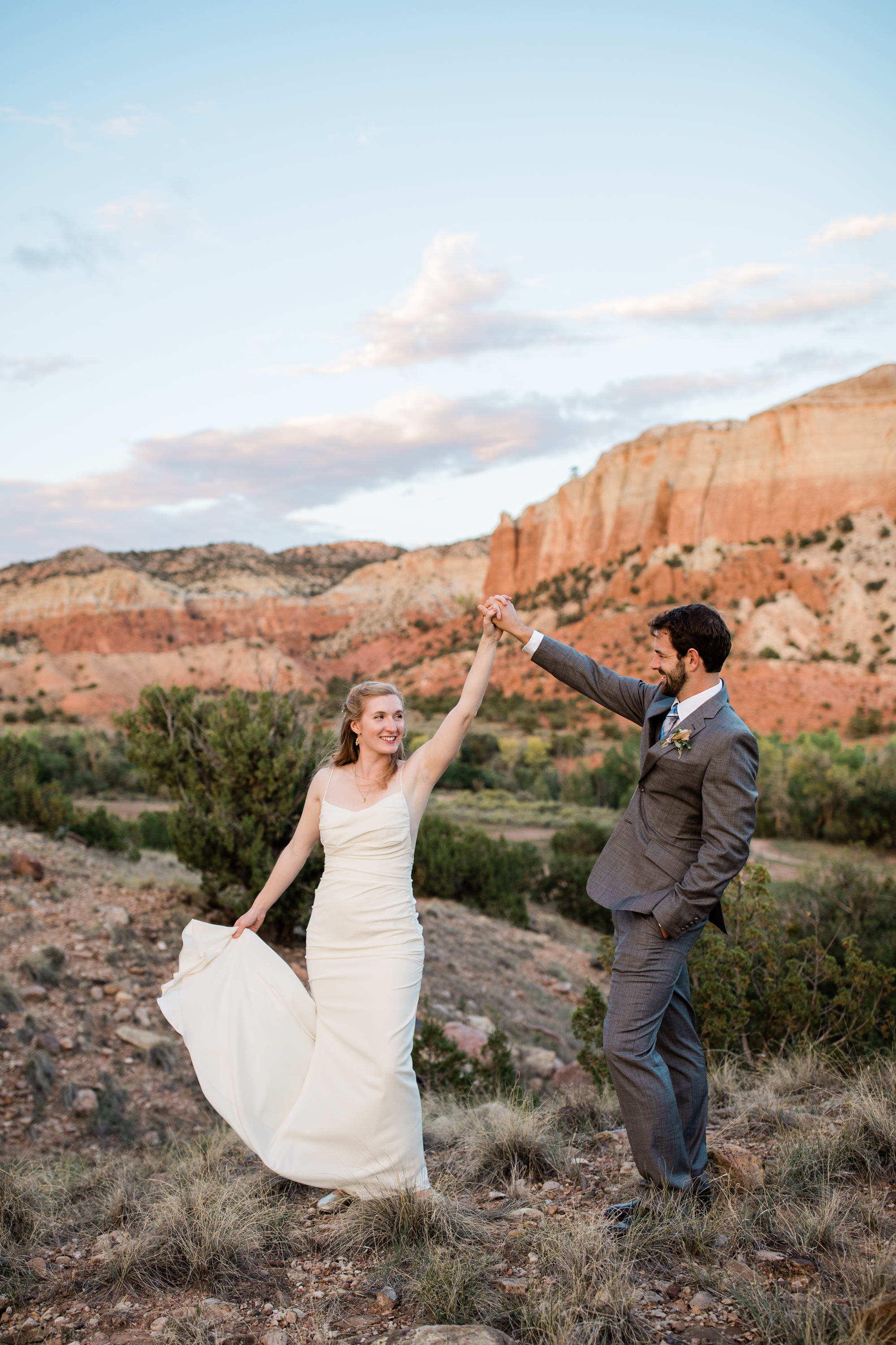 dancing at Ghost Ranch wedding in Abiquiu New Mexico