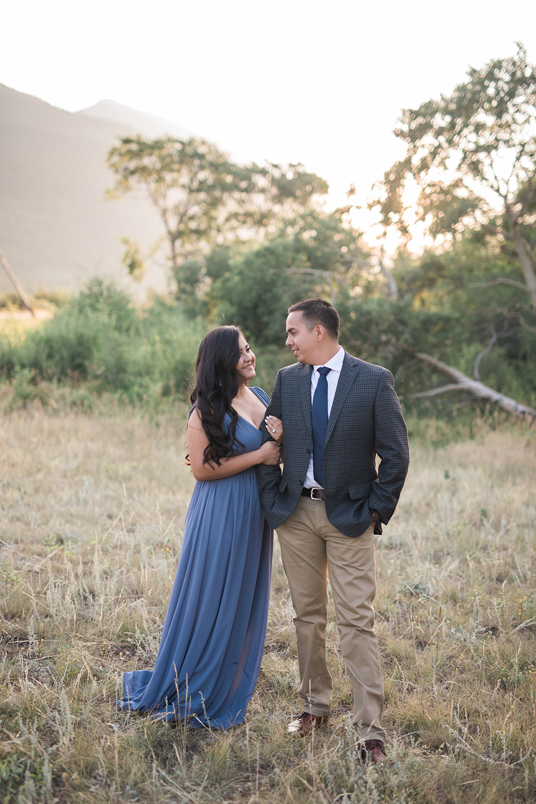 engaged couple during Rocky Mountain National Park engagement session