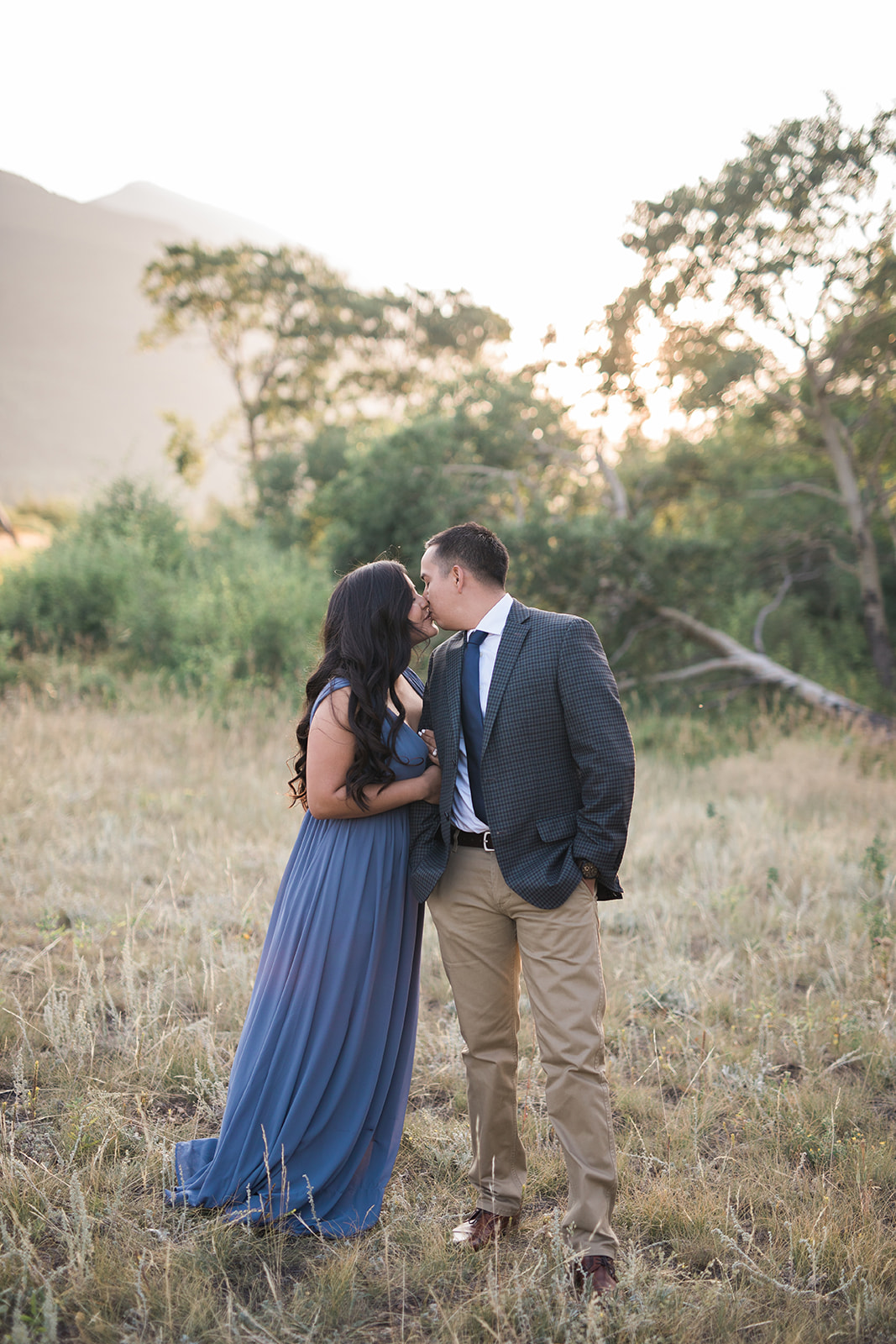 engaged couple during Rocky Mountain National Park engagement session