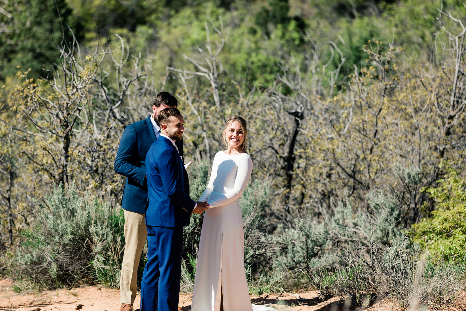 Nick and Kate's elopement ceremony in Zion National Park