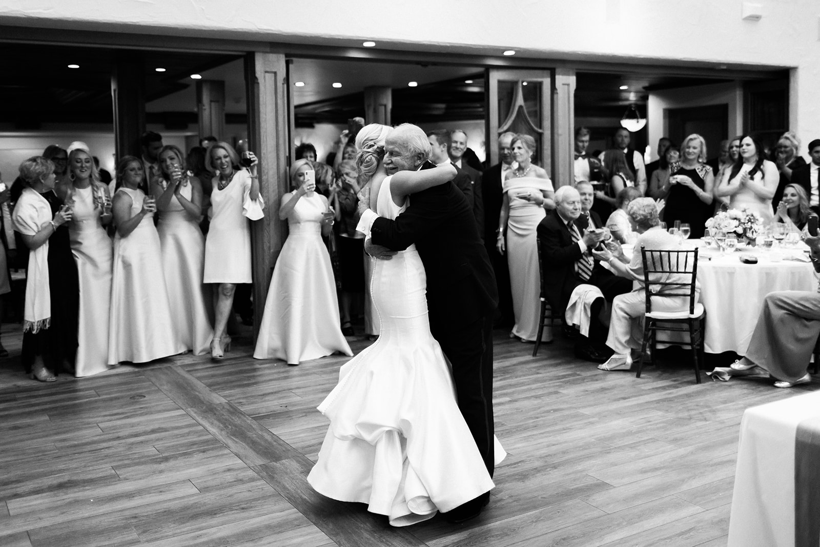 bride and father dance at wedding reception