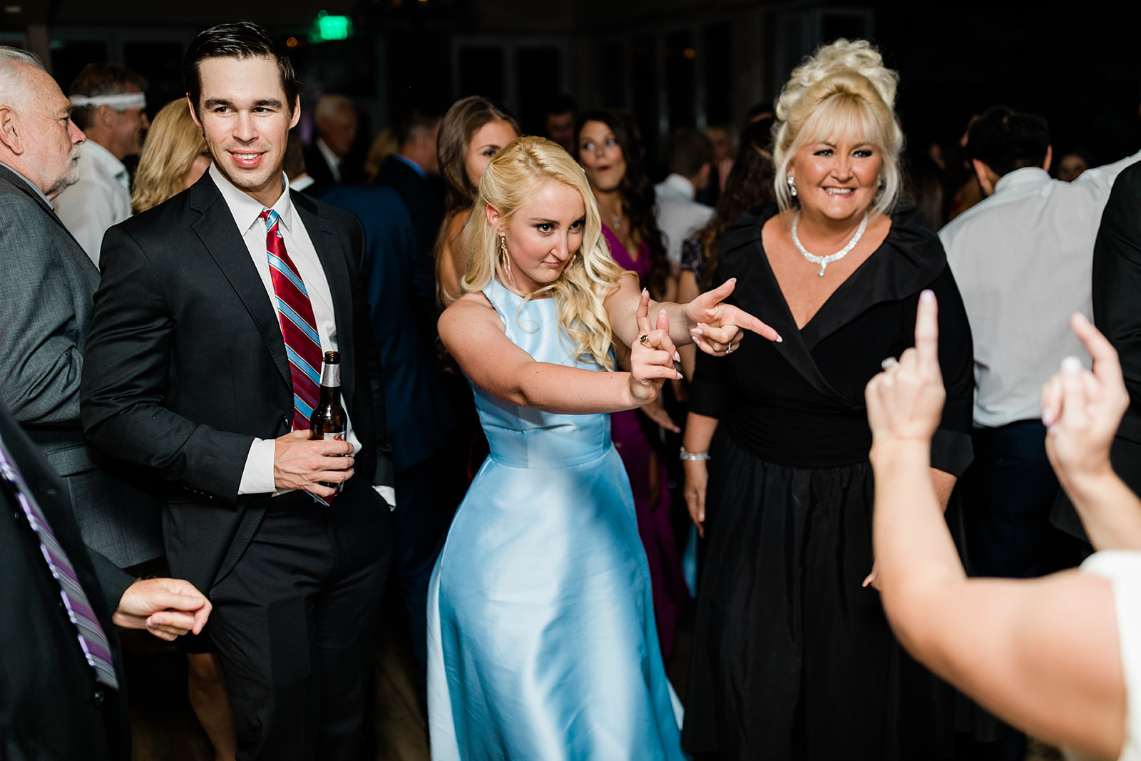 guests dancing at wedding reception in Vail Colorado