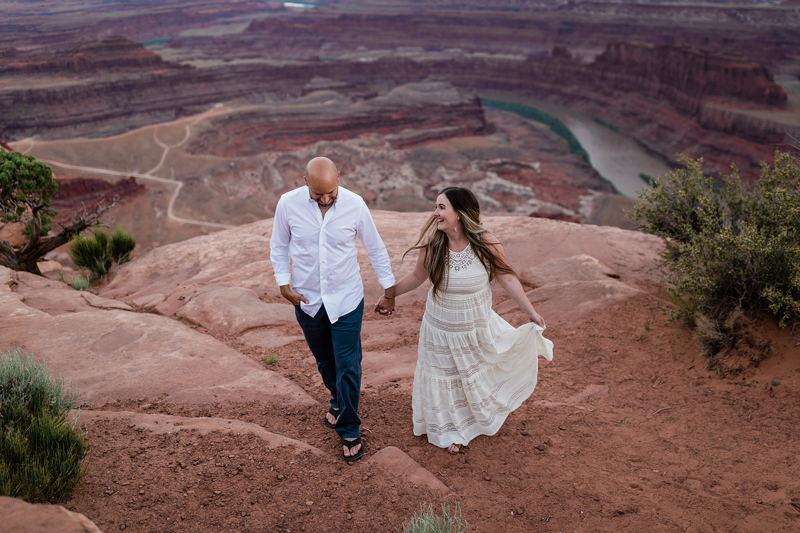 engagement adventure session couple in Moab
