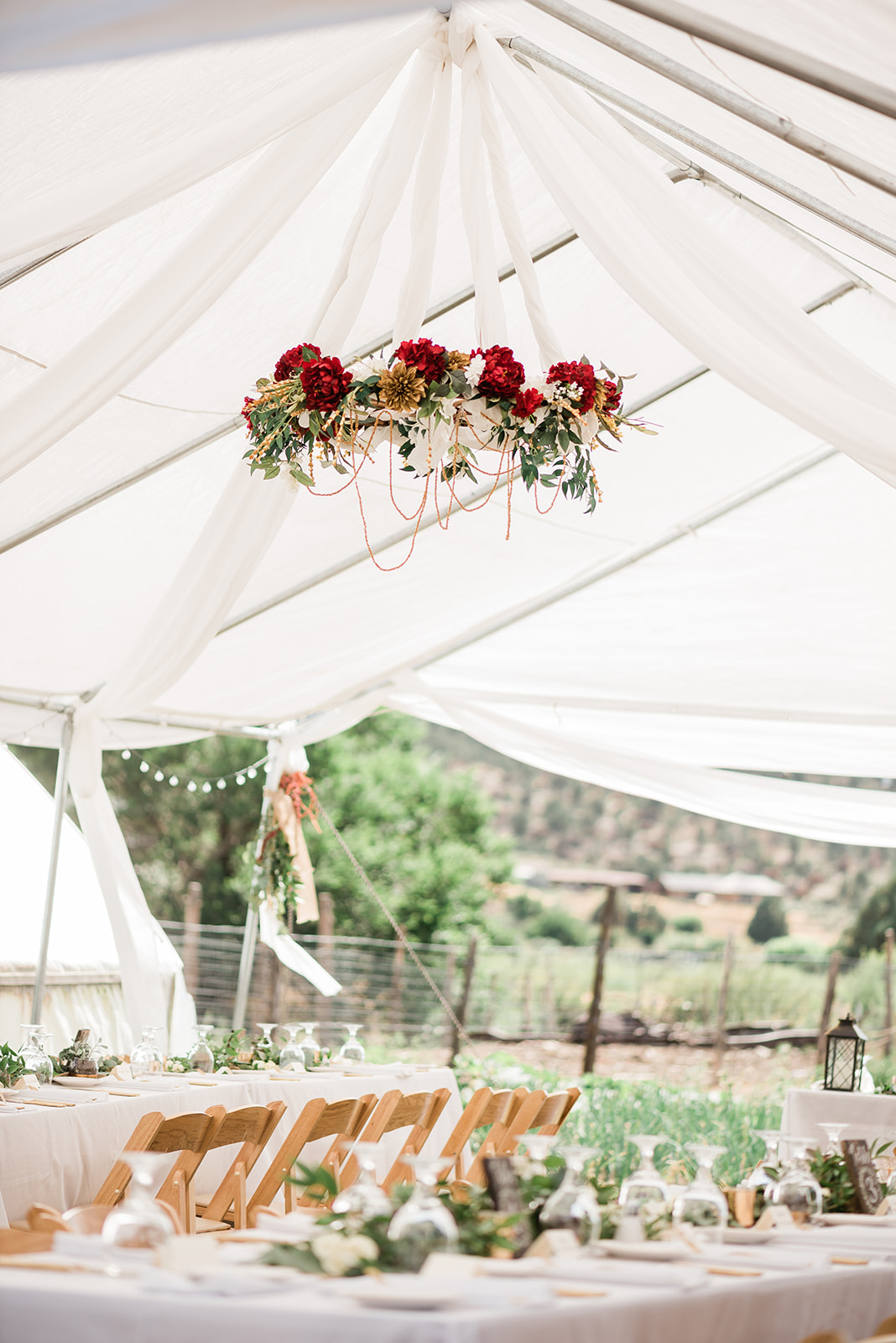Taos wedding reception details