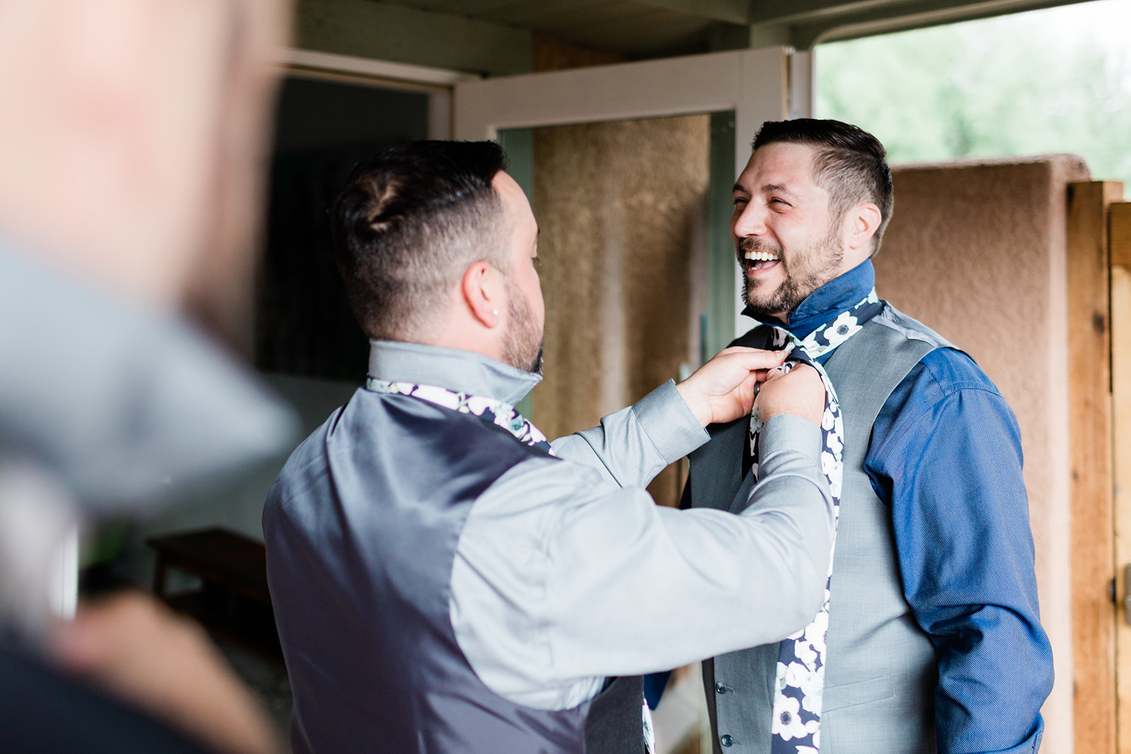 Colorado groom gets ready for wedding ceremony