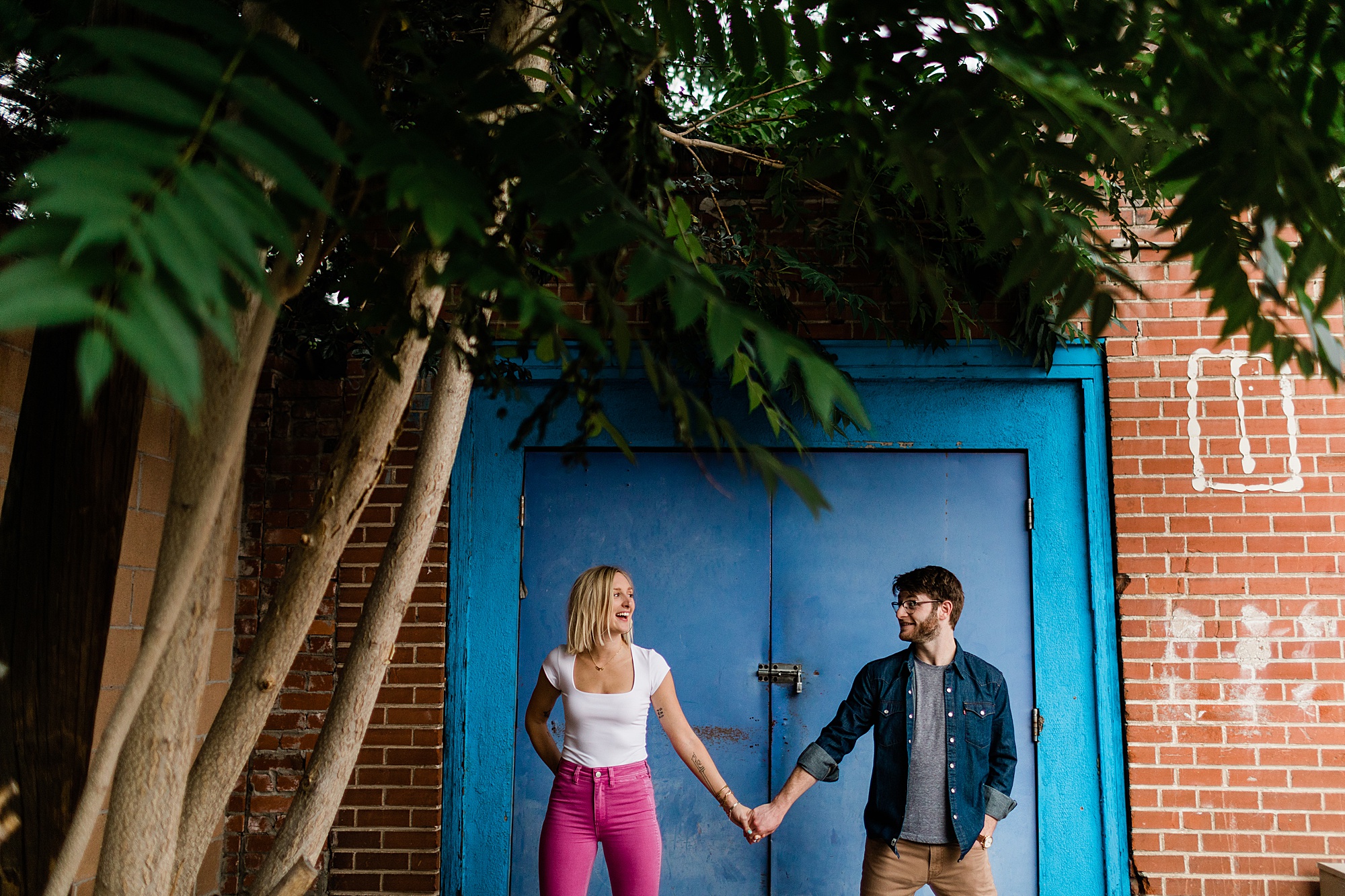 downtown denver engagement session in capitol hill