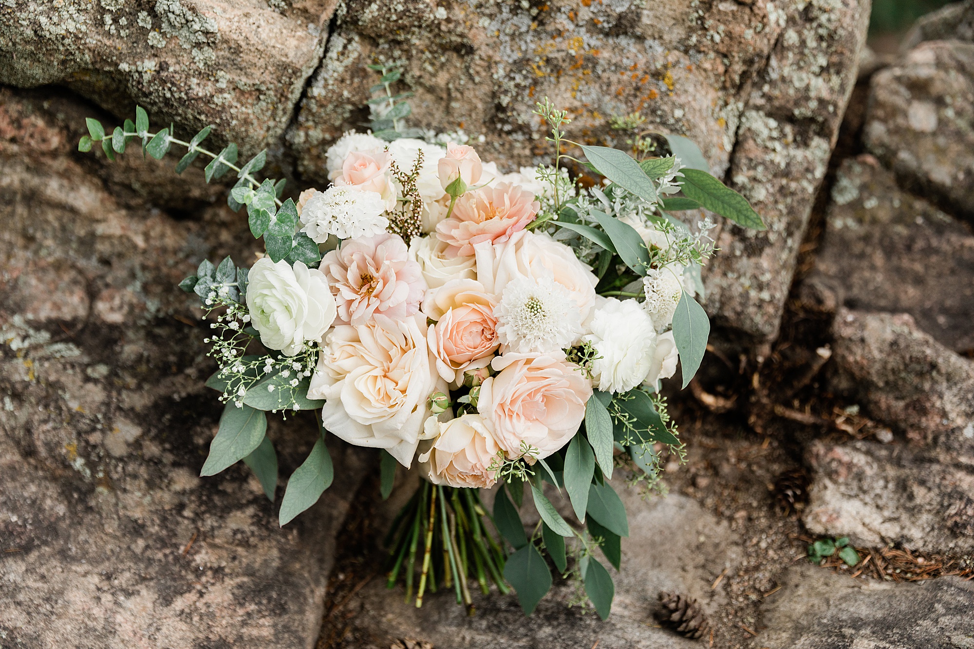 bridal bouquet with blush flowers