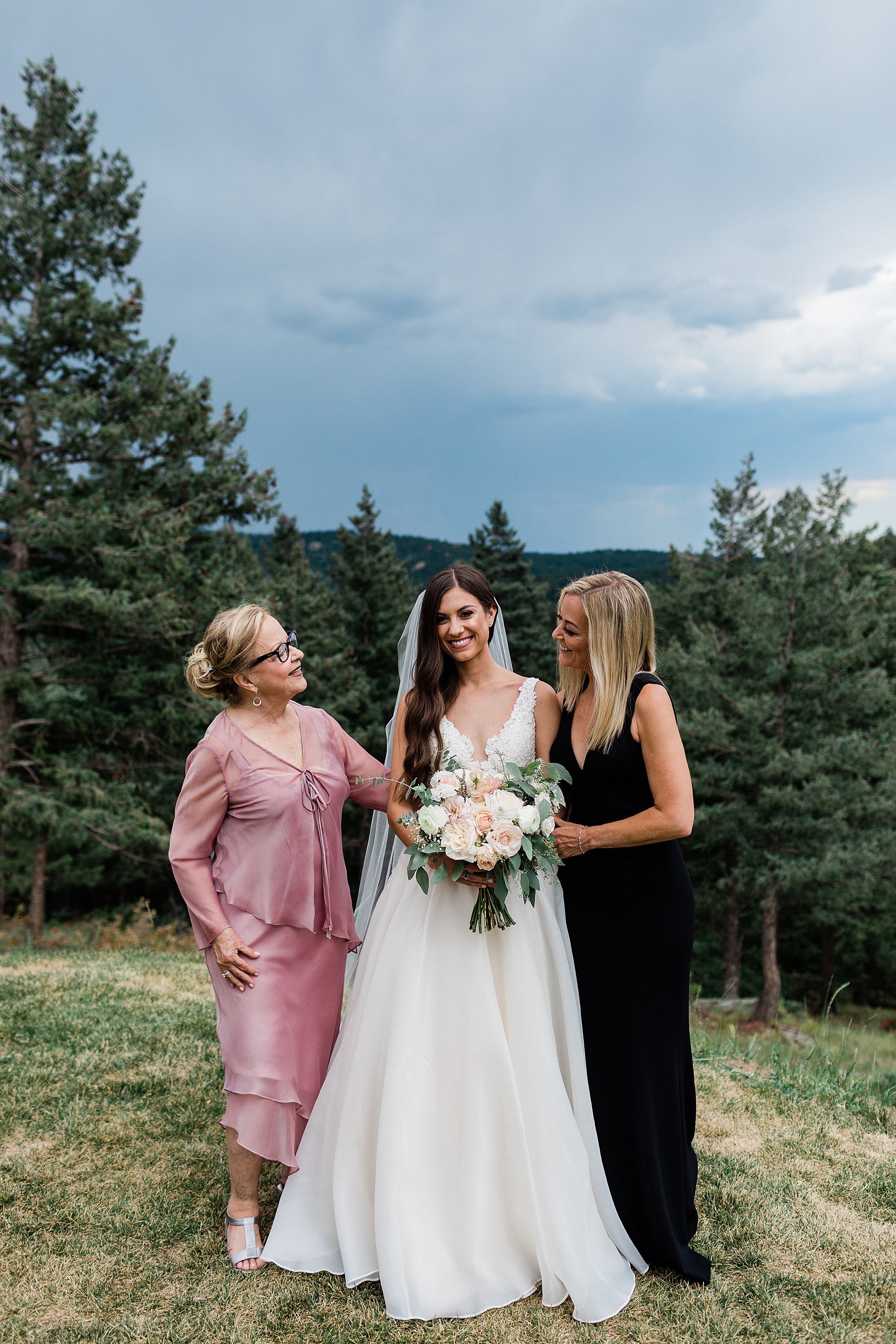 bride with mother and grandmother