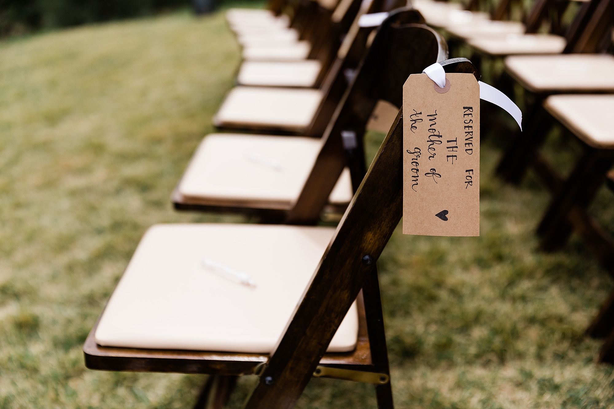 seat reserved for mother of the groom