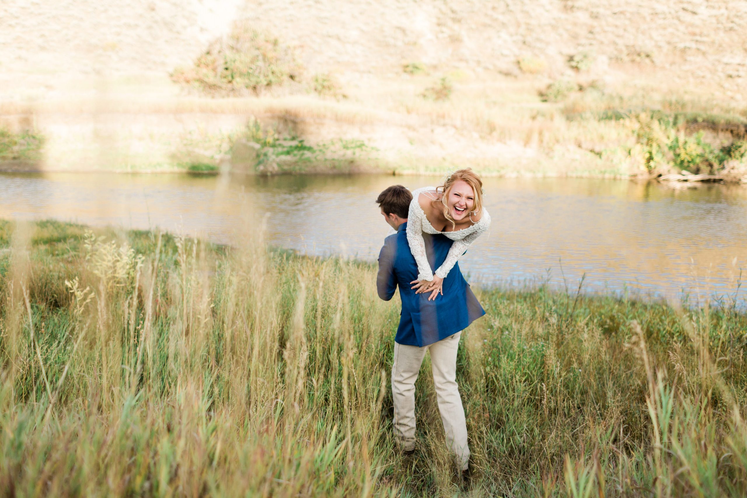 bride and groom portrait session in Steamboat Springs Colorado