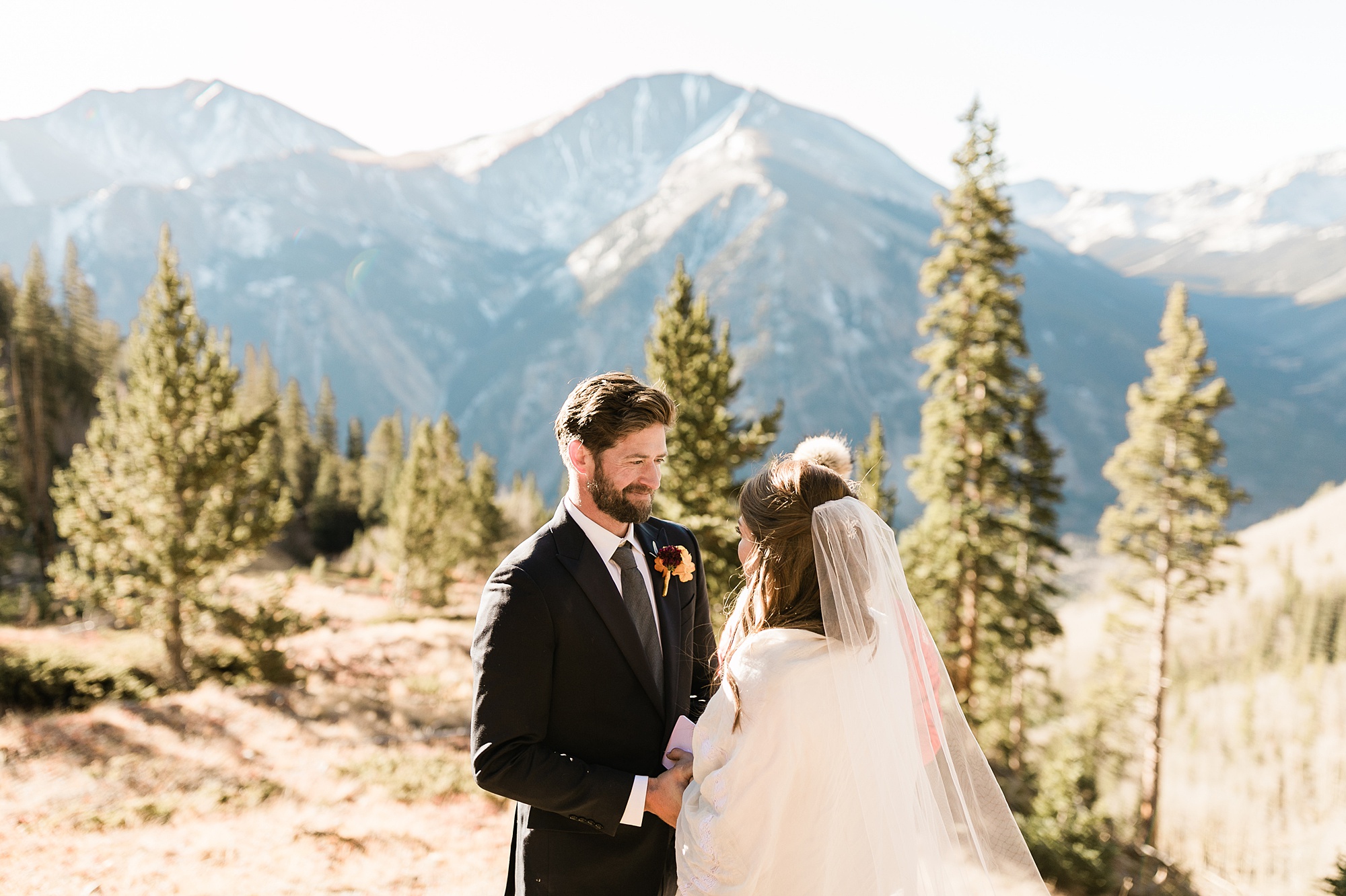 elopement ceremony on a mountain