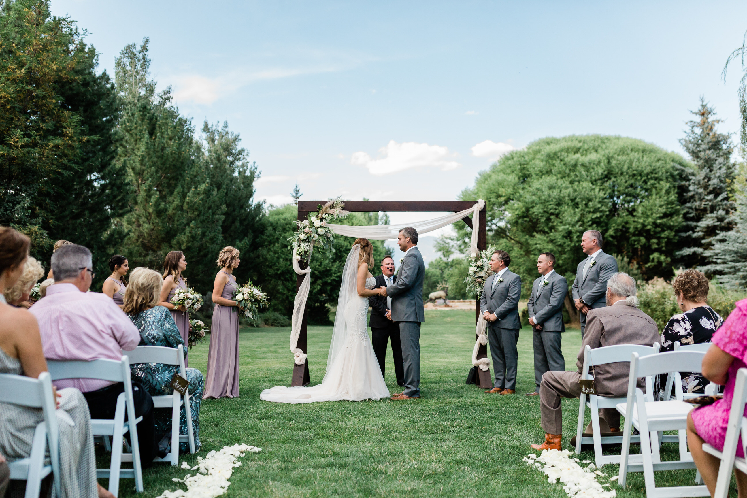 wedding ceremony at outdoor Taos New Mexico resort