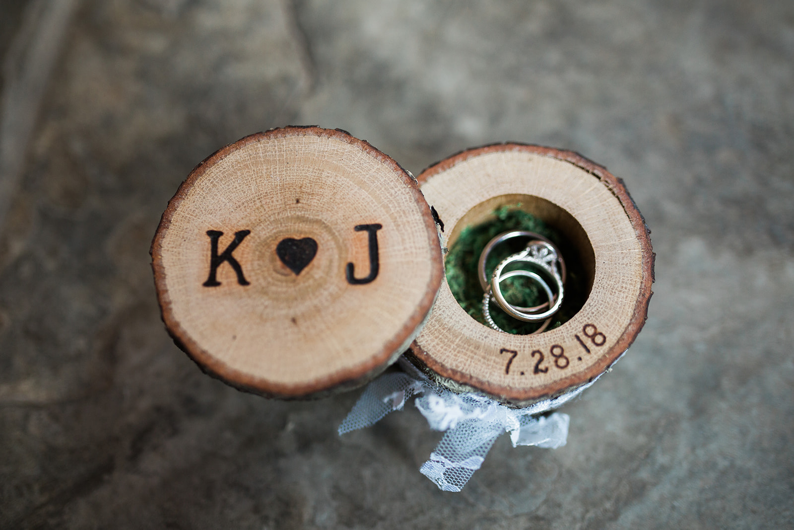 rings and specialized box for Durango wedding