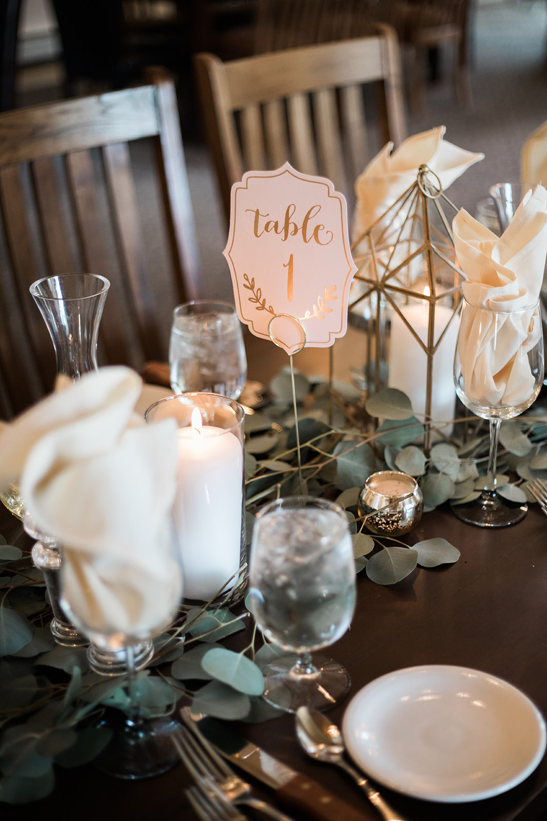 ivy plant table decoration Colorado wedding reception