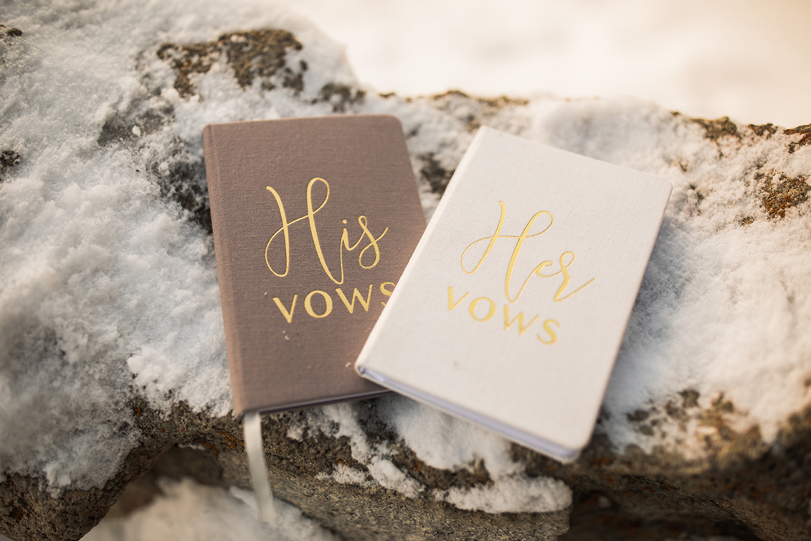 vow books for snowy colorado outdoor mountain elopement