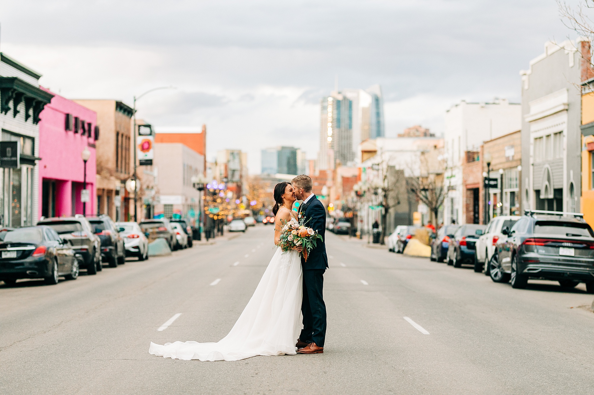 boulder to downtown denver wedding at skylight