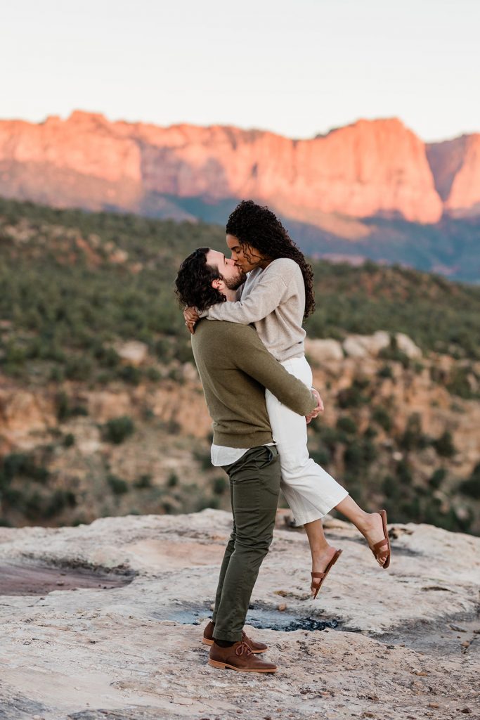 Zion National Park Adventure Engagement Session | Drea and Alex | Hazel ...