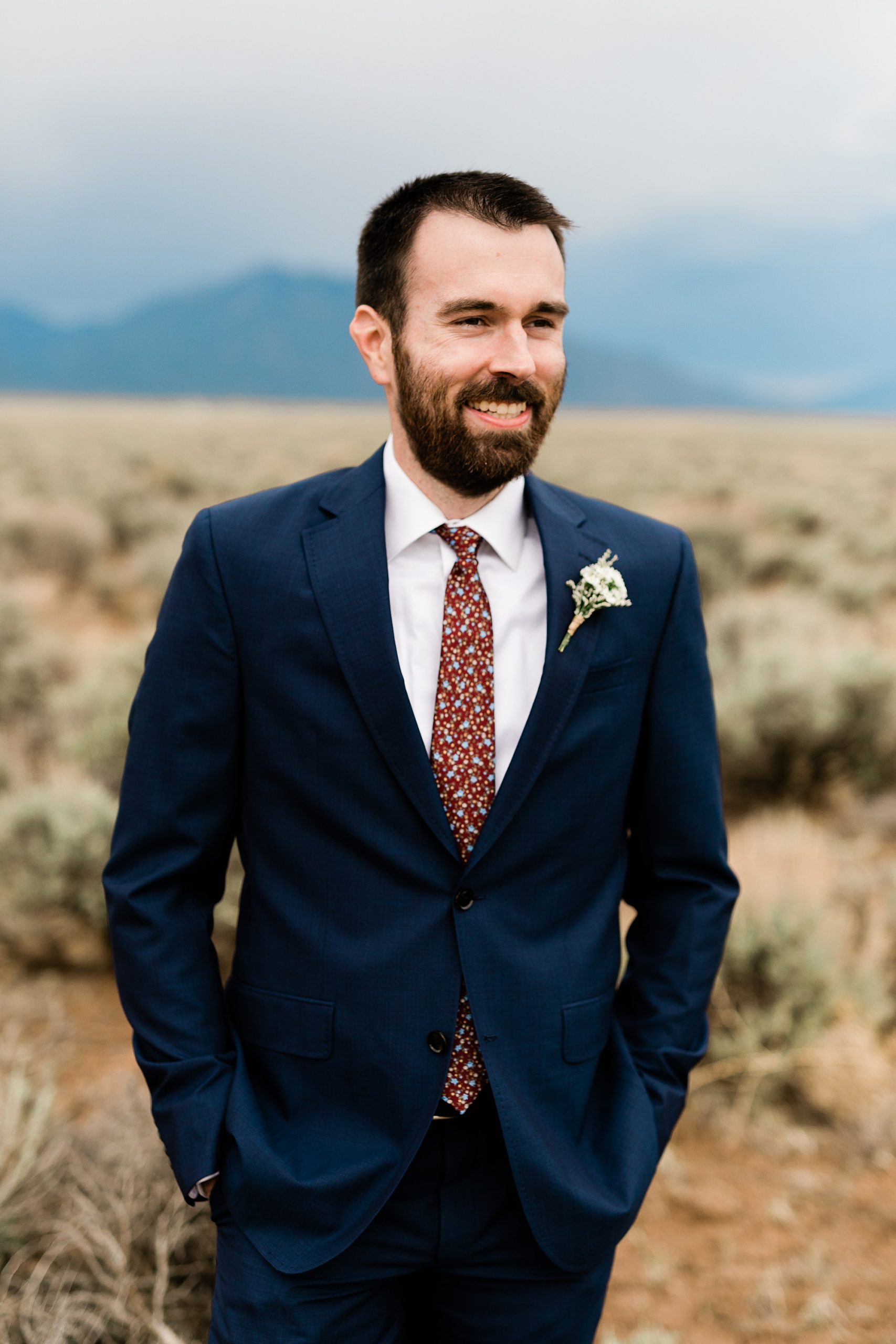 groom in taos new mexico about to get married